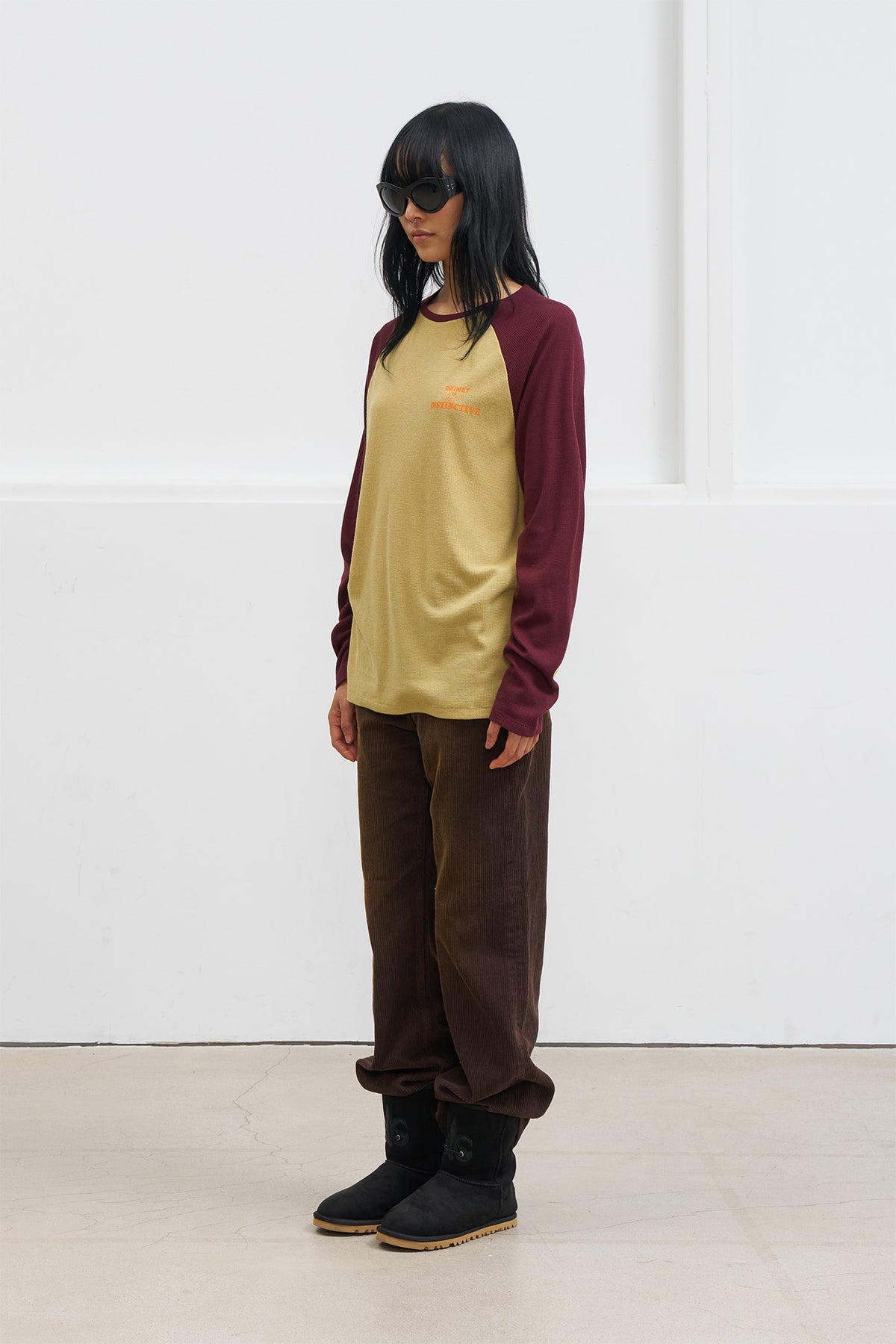 Deinet - Straight Brush Corduroy Pants (Dark Brown) product image 2 | TRAB K-Fashion Australia
