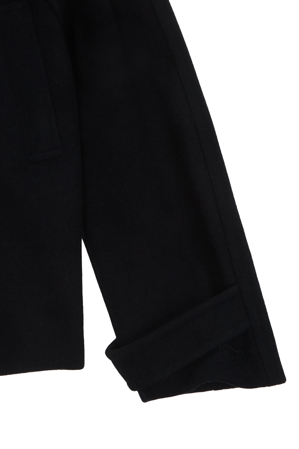 Matin Kim - Belted Big Lapel Double Short Coat (Dark Navy) product image 5 | TRAB K-Fashion Australia