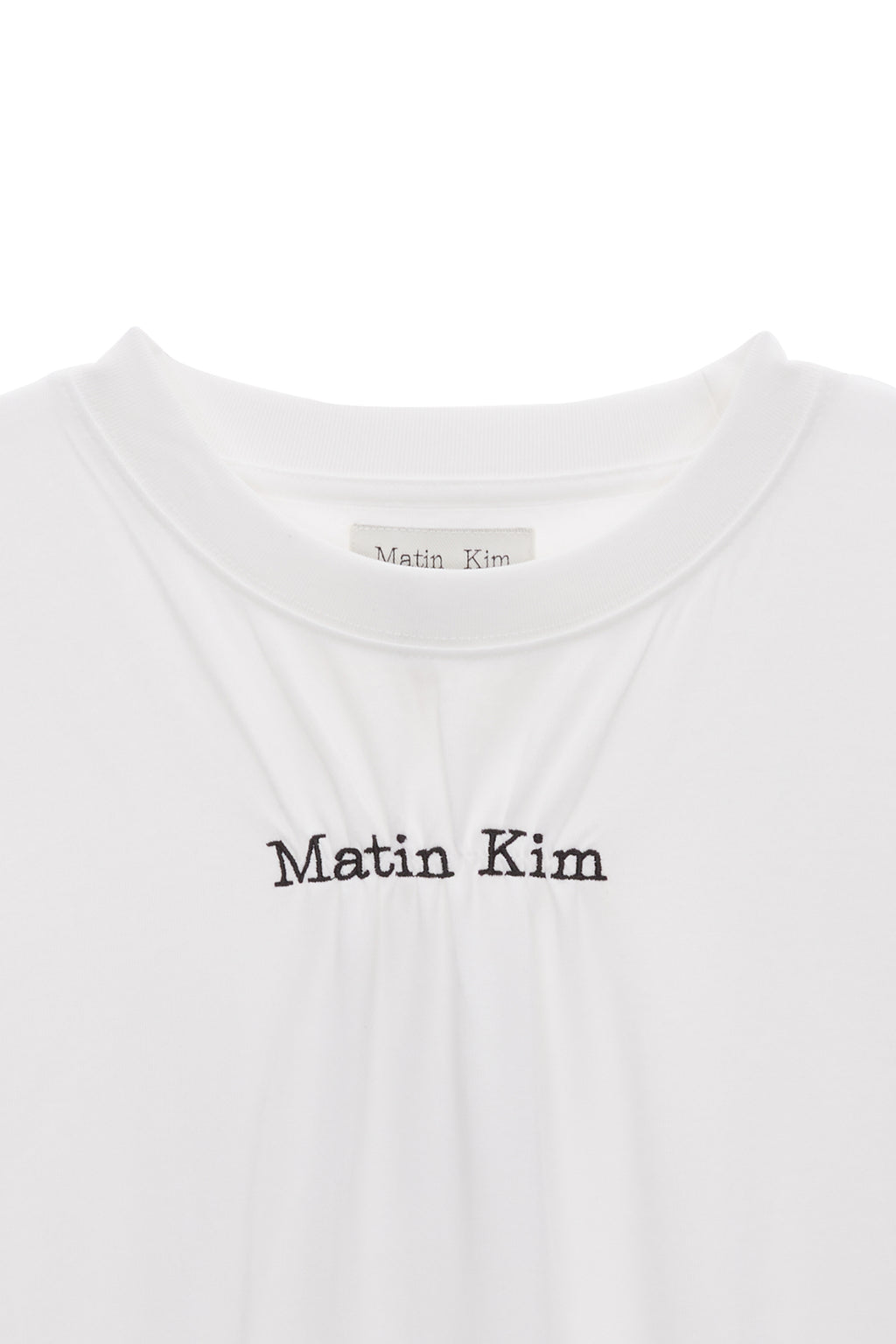 Matin Kim - Matin Logo Shirring Top (White) product image 3 | TRAB K-Fashion Australia