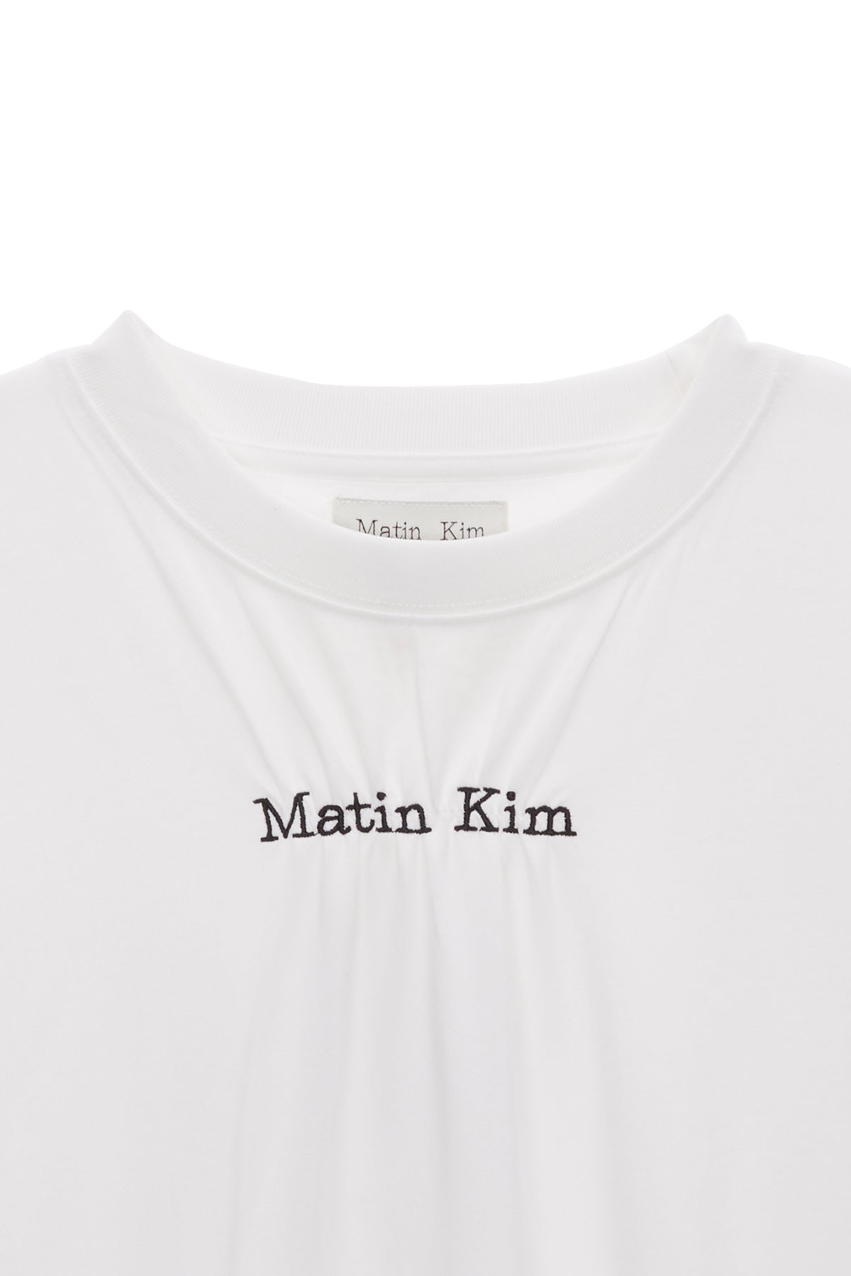 Matin Kim - Matin Logo Shirring Top (White) product image 3 | TRAB K-Fashion Australia
