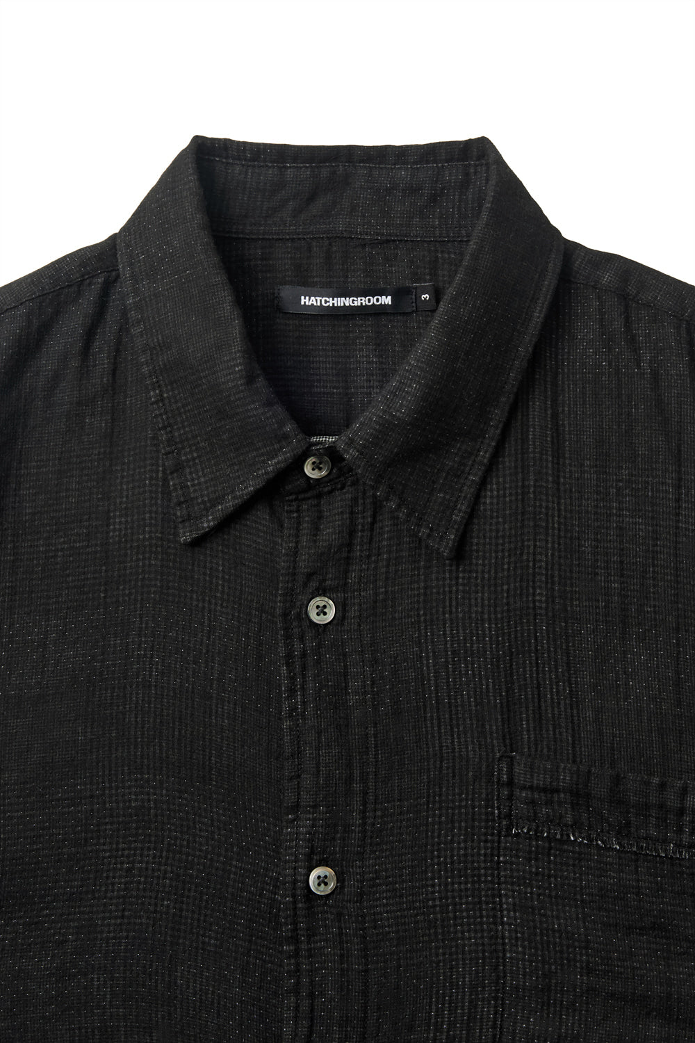 Hatchingroom - Shadow Check Shirt Glen Check (Black) product image 3 | TRAB K-Fashion Australia