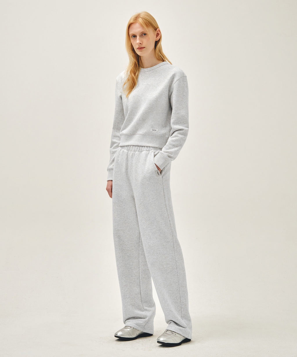 Marithe & Francois Girbaud - Basic Fold-over Sweat Pants (Light Heather Gray) product image 4 | TRAB K-Fashion Australia