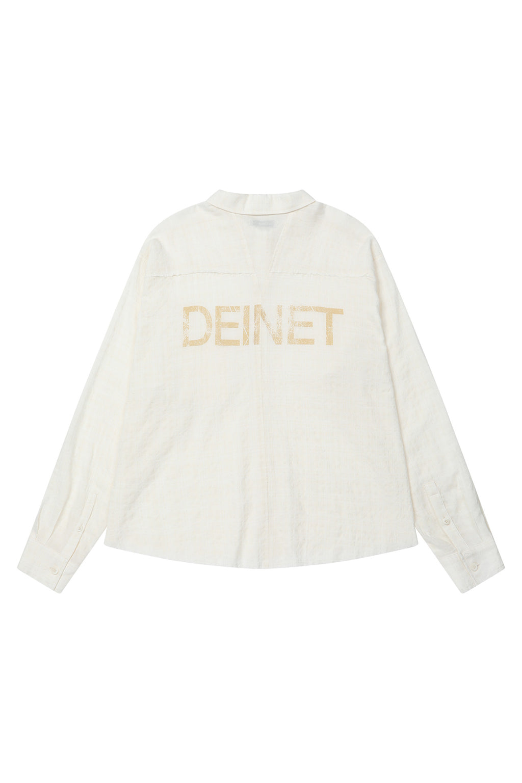 Deinet - Checked Sheersucker Shirt (Ivory) product image 11 | TRAB K-Fashion Australia