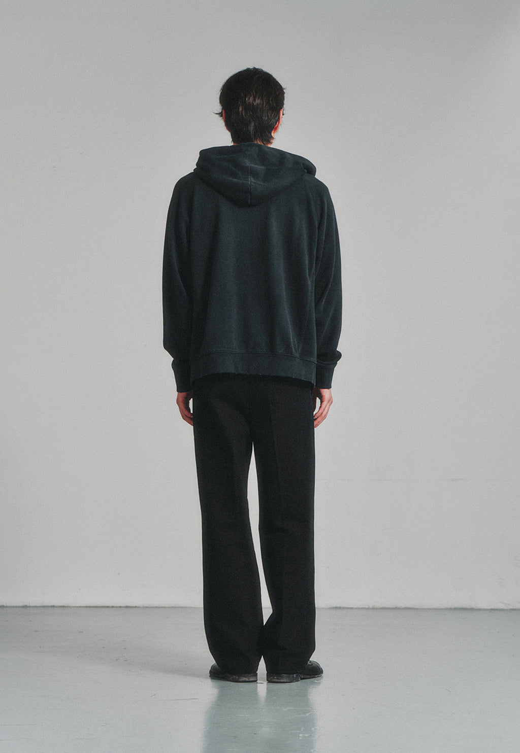 Art if acts - Garments Dyed Sweat Hooded Zip-Up (Black) product image 4 | TRAB K-Fashion Australia