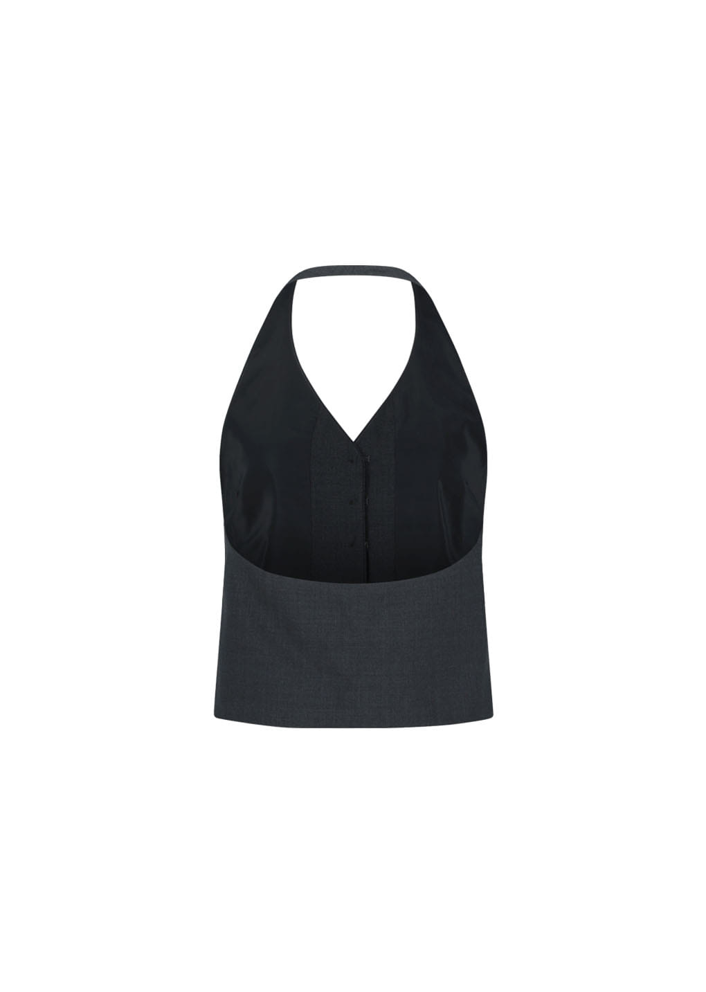 Amomento - Wool Halterneck Top (Charcoal) product image 6 | TRAB K-Fashion Australia