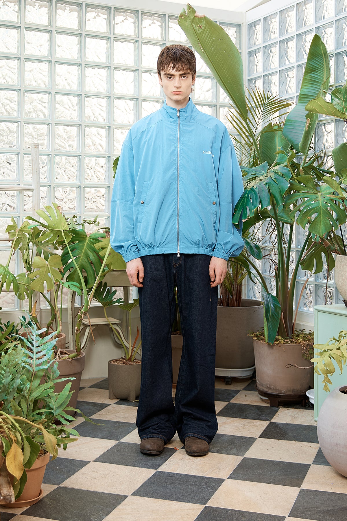 Matin Kim - Oversize Nylon Light Jumper (Light Blue) product image 13 | TRAB K-Fashion Australia