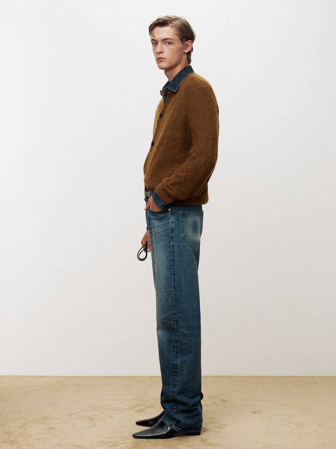 Tonywack - Wool And Mohair Ribbed Mesh Cardigan (Camel) product image 3 | TRAB K-Fashion Australia