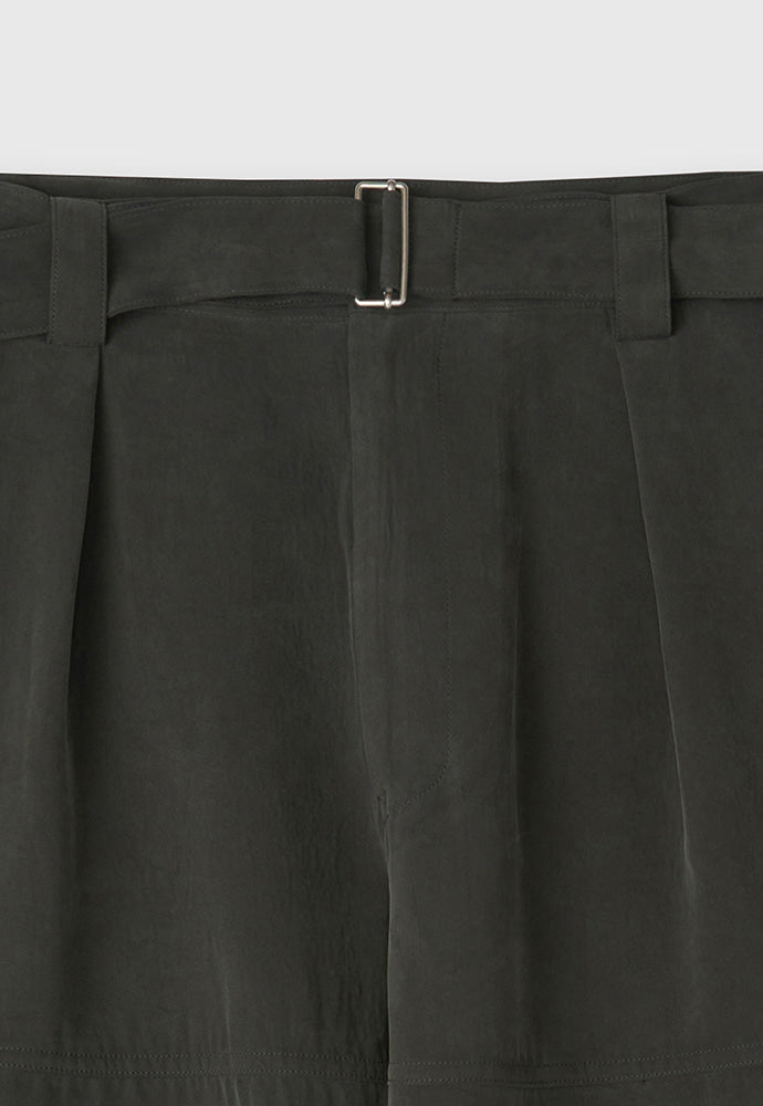 Tonywack - Drape Cupro Belted Pants (Ripe Olive) product image 8 | TRAB K-Fashion Australia