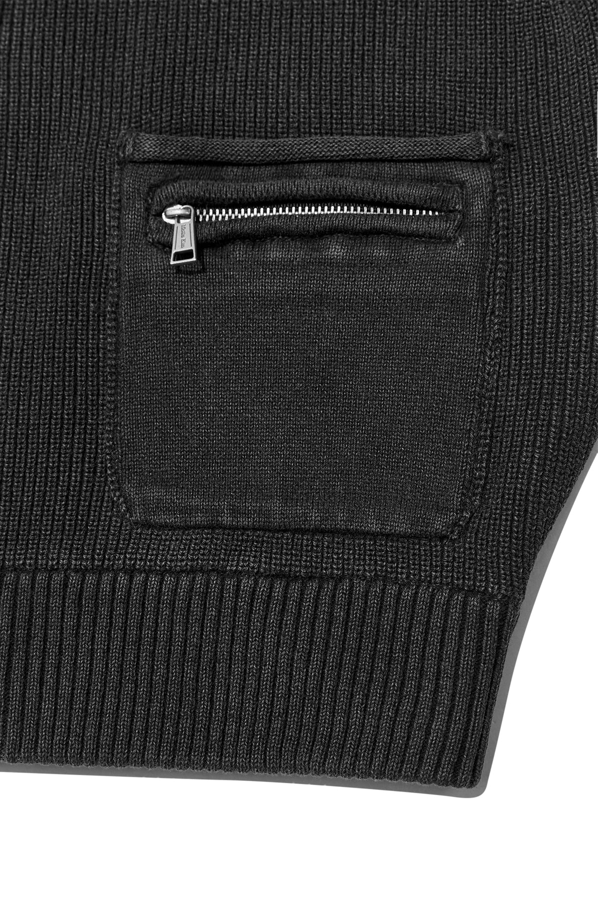 Matin Kim - Logo Point Washed Knit Vest (Charcoal) product image 5 | TRAB K-Fashion Australia