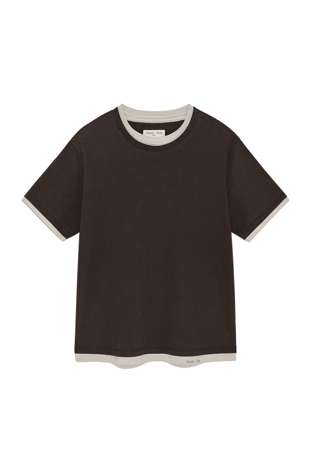 Matin Kim - Color Point Layered Top (Brown) product image 1 | TRAB K-Fashion Australia