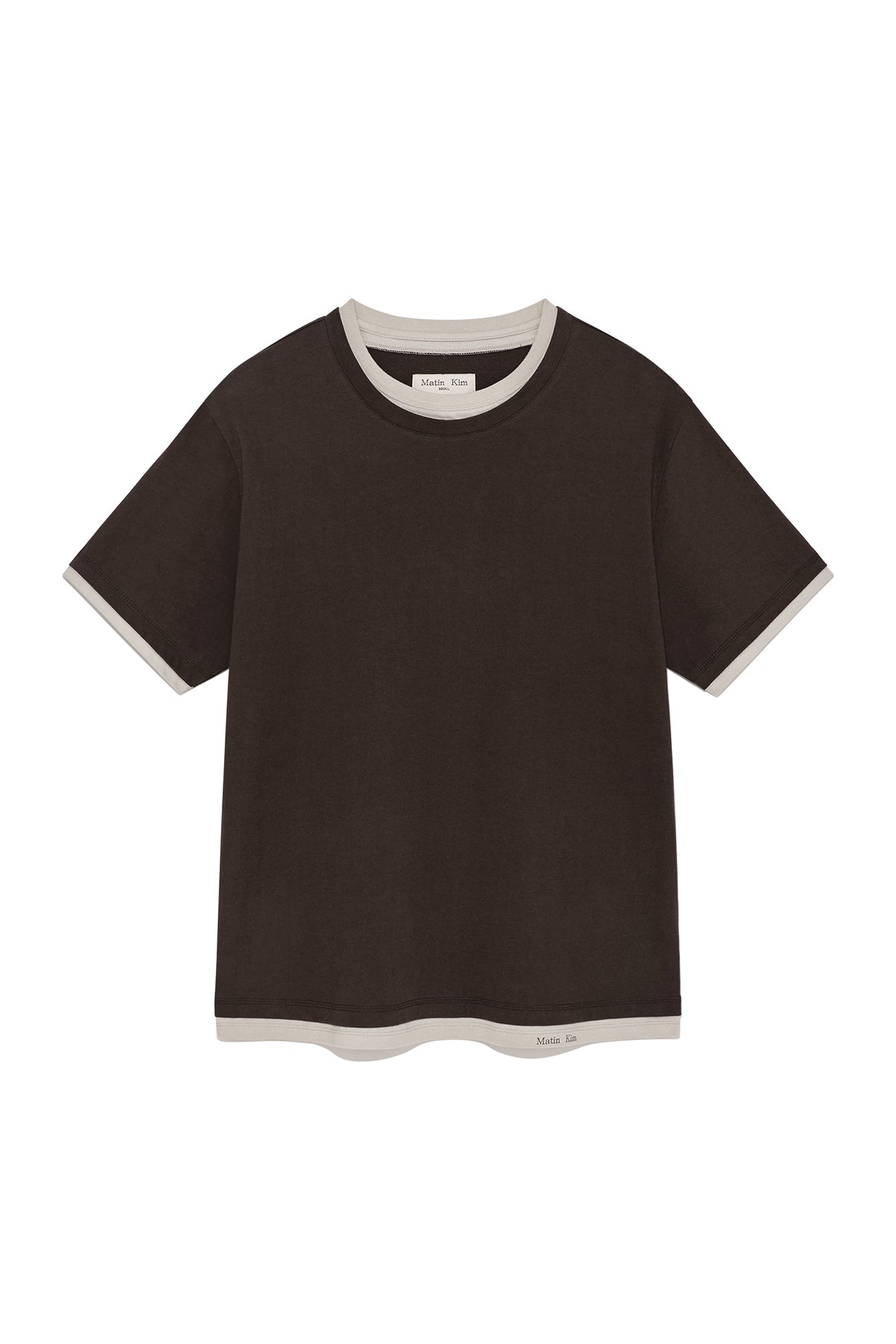 Matin Kim - Color Point Layered Top (Brown) product image 1 | TRAB K-Fashion Australia