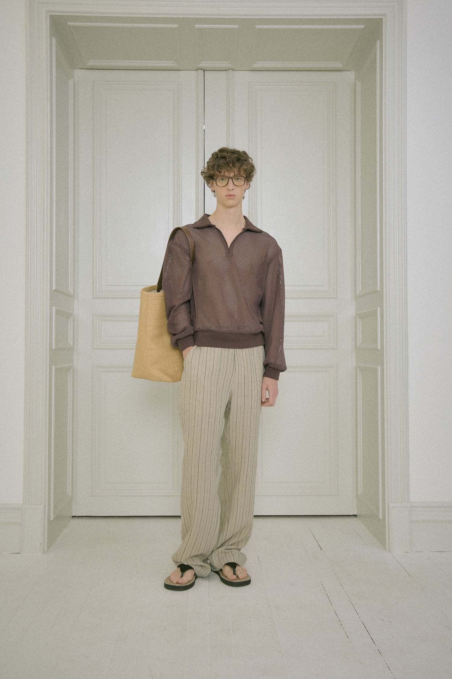 Stu - Stripe Linen Pants (Beige) product image 11 | TRAB K-Fashion Australia