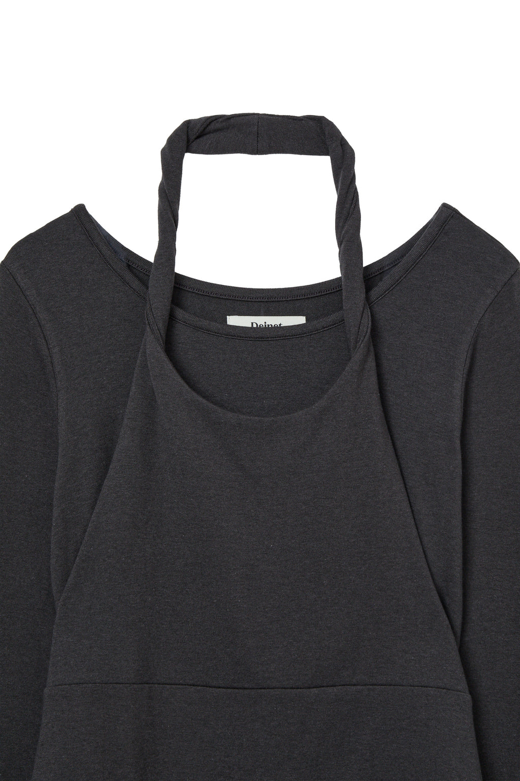 Deinet - Layered Halter Neck Long Sleeve (Charcoal) product image 10 | TRAB K-Fashion Australia