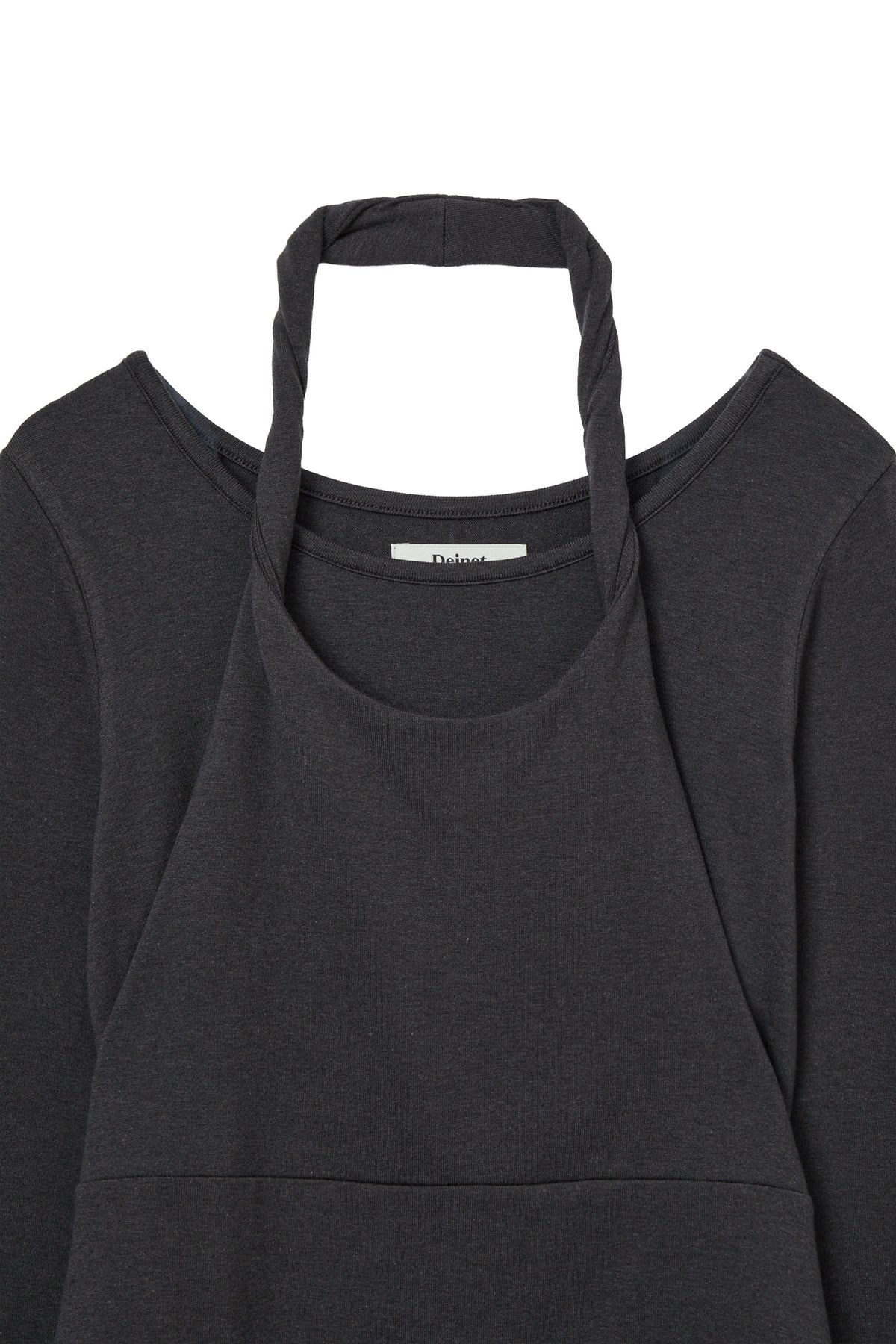 Deinet - Layered Halter Neck Long Sleeve (Charcoal) product image 10 | TRAB K-Fashion Australia