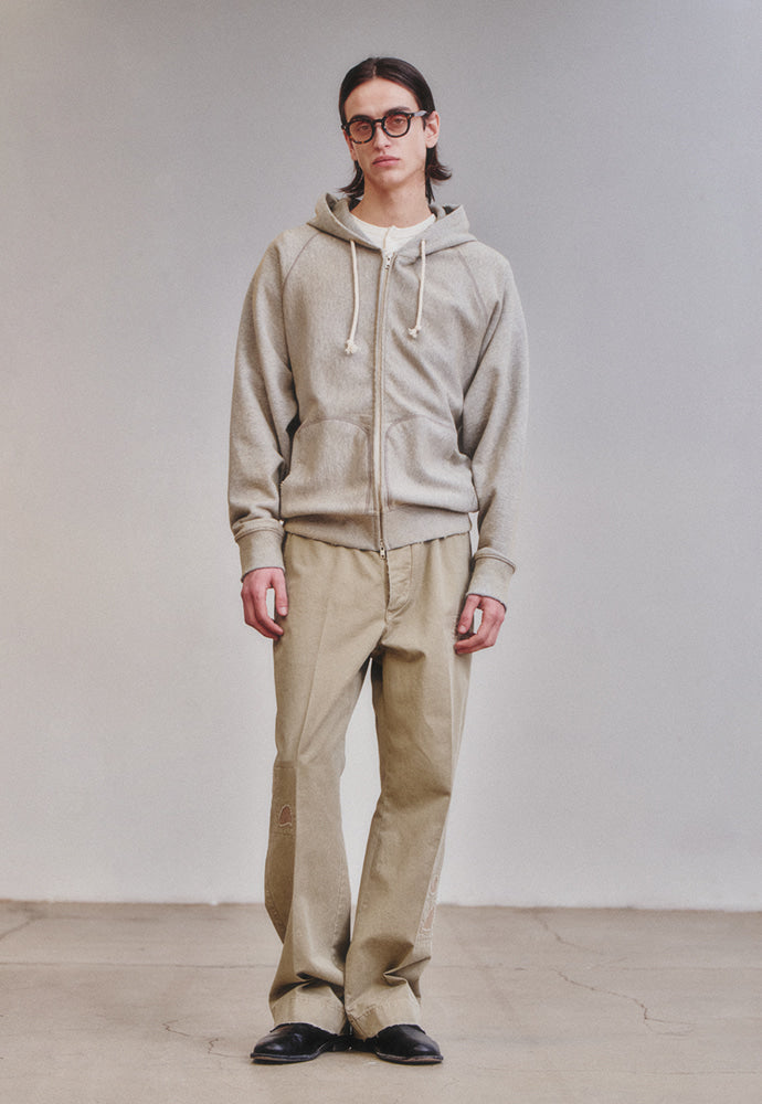 Art if acts - Garment Dyed Sweat Hooded Zip-Up (Melange Grey) product image 3 | TRAB K-Fashion Australia