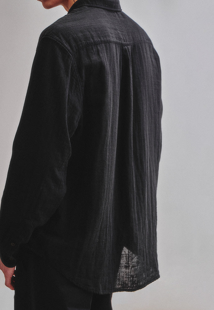 Art if acts - Washed Gauze Shirt (Black) product image 2 | TRAB K-Fashion Australia
