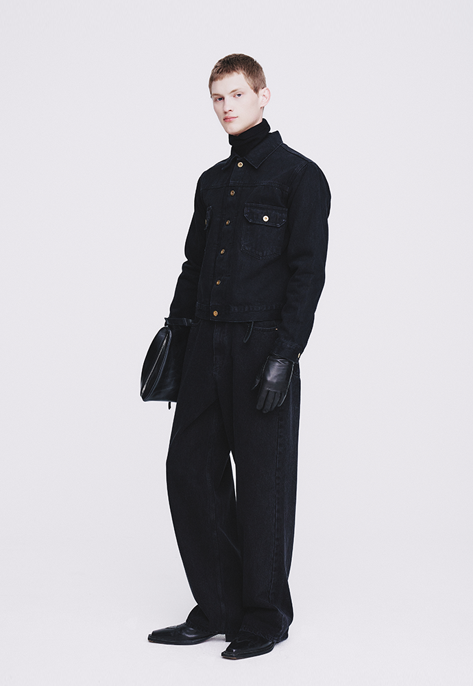 Tonywack - Type Ii Cropped Denim Jacket (Rinsed Black) product image 5 | TRAB K-Fashion Australia