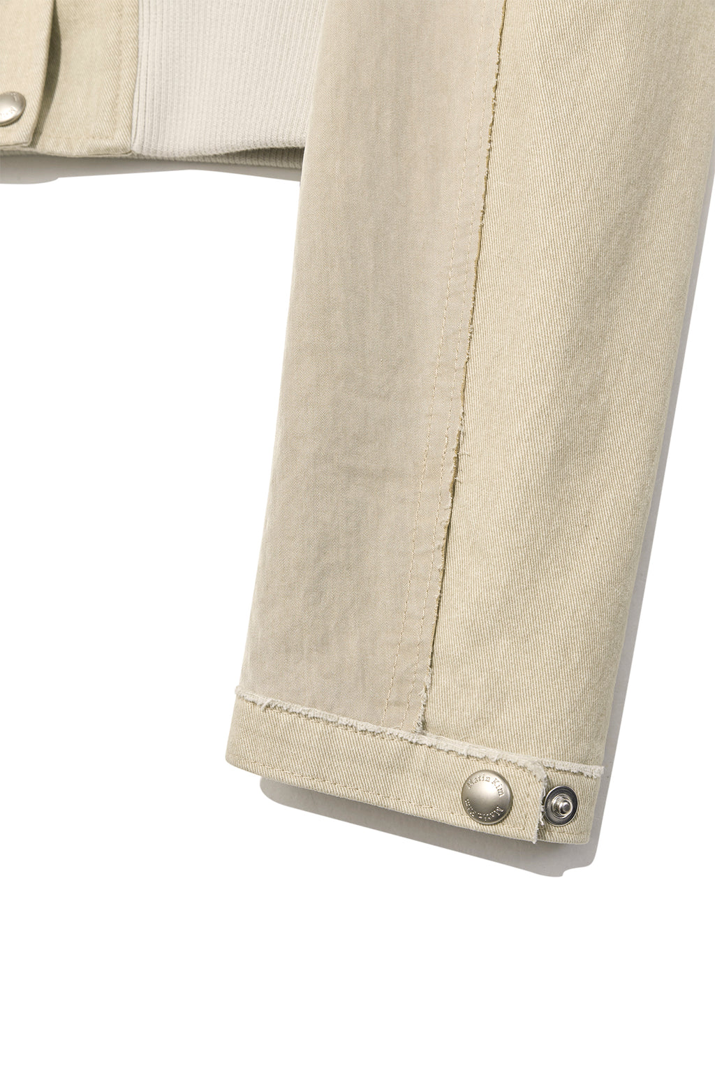 Matin Kim - Color Mixed Slim Bomber Jumper (Beige) product image 5 | TRAB K-Fashion Australia