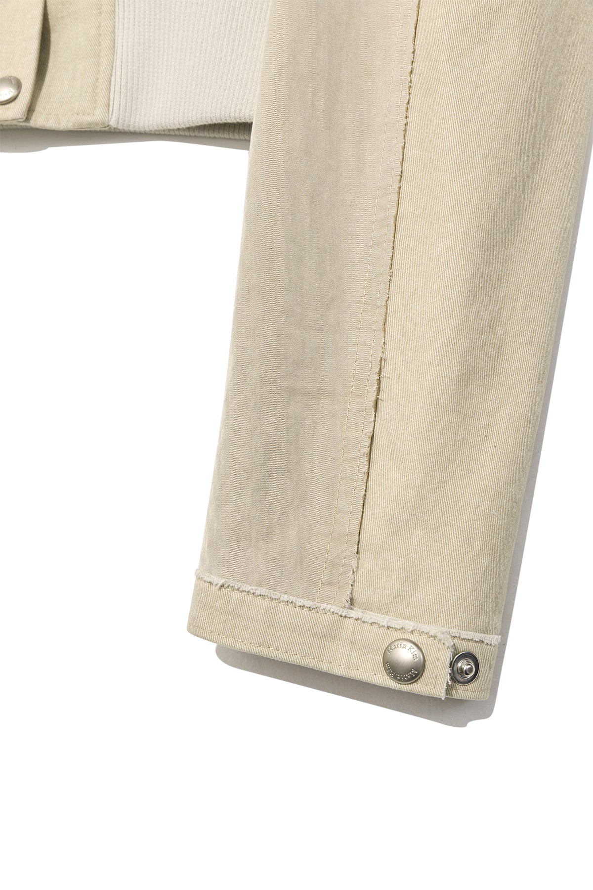 Matin Kim - Color Mixed Slim Bomber Jumper (Beige) product image 5 | TRAB K-Fashion Australia