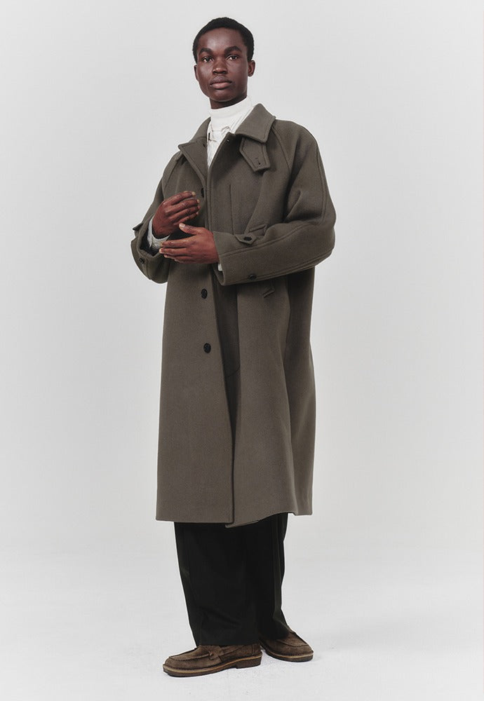 Art if acts - Cashmere Soutien Collar Coat (Moss Grey) product image 1 | TRAB K-Fashion Australia