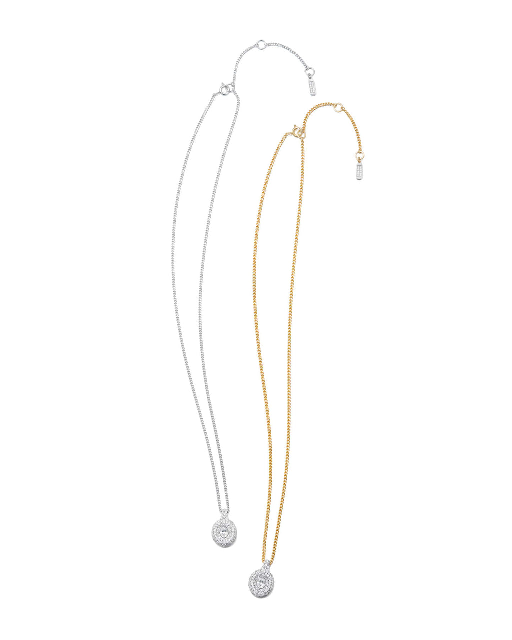 Numbering - Oval Solitaire Pendant Necklace with a  Dimensional Pave Frame #3802 product image 9 | TRAB K-Fashion Australia