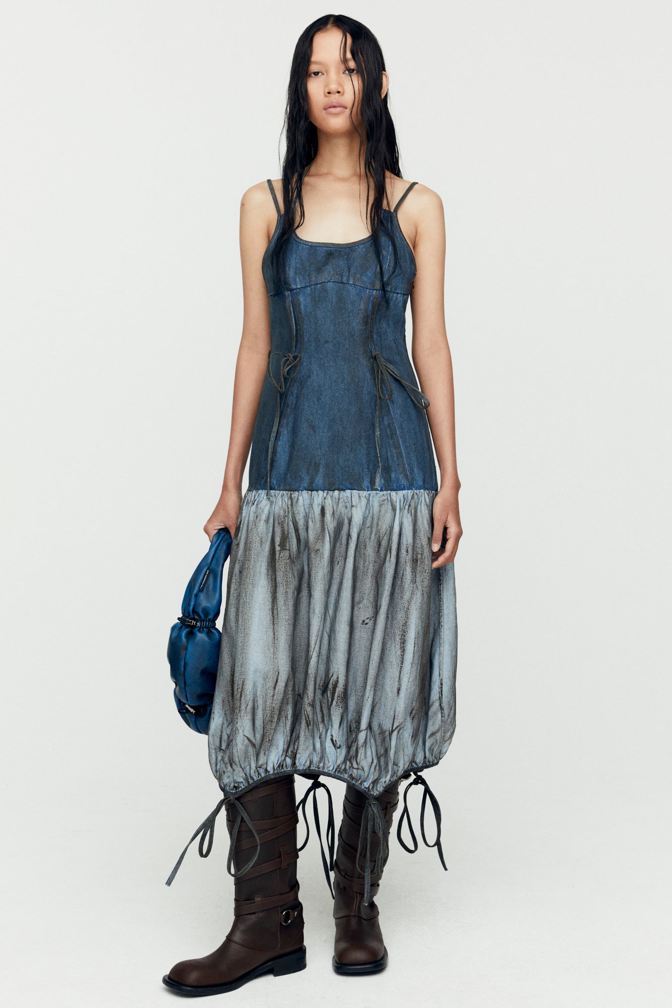 Andersson Bell - Dumpling Faux Leather Bag (Blue) product image 6 | TRAB K-Fashion Australia