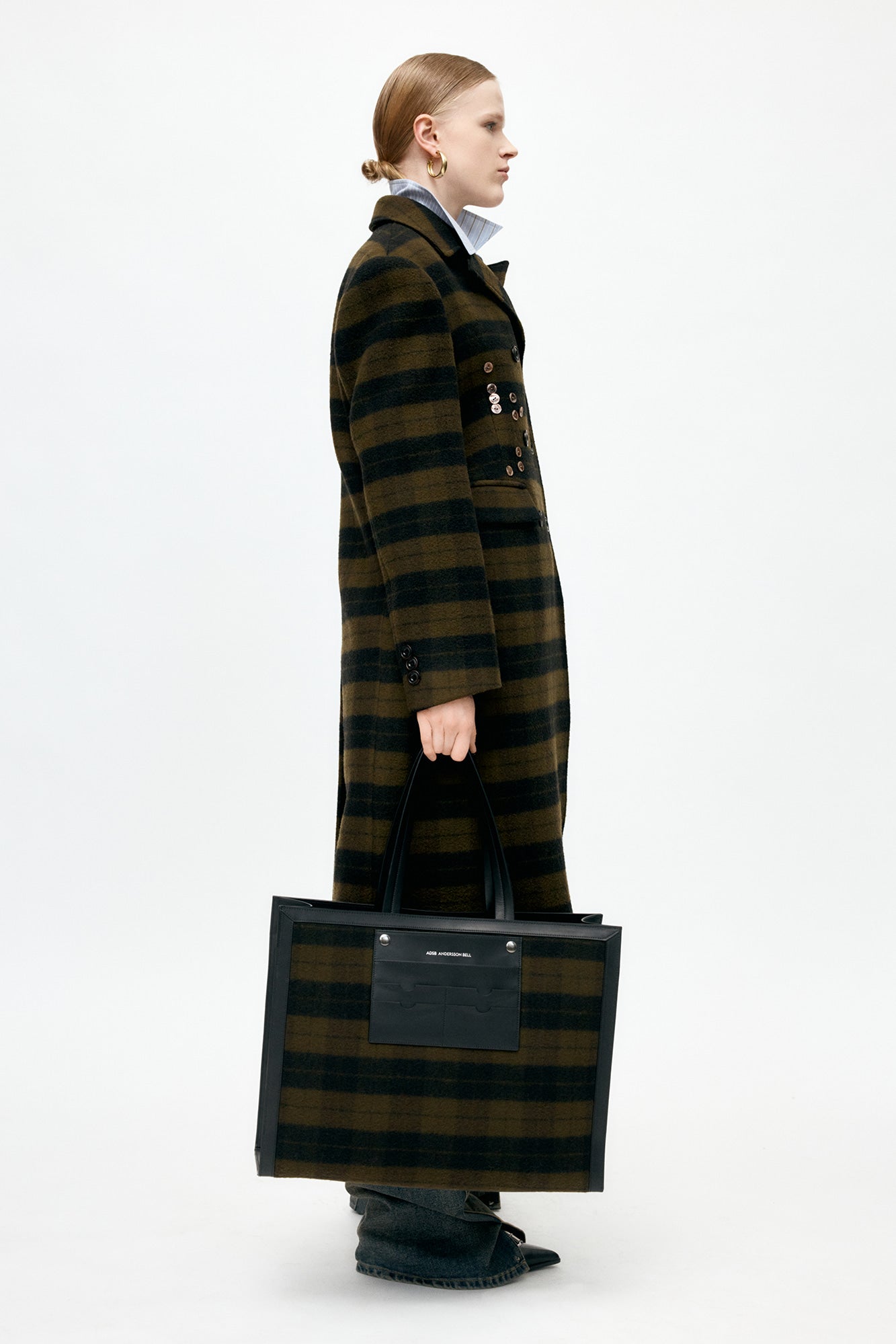 Andersson Bell - Lacie Check Buttons Coat (Green) product image 3 | TRAB K-Fashion Australia