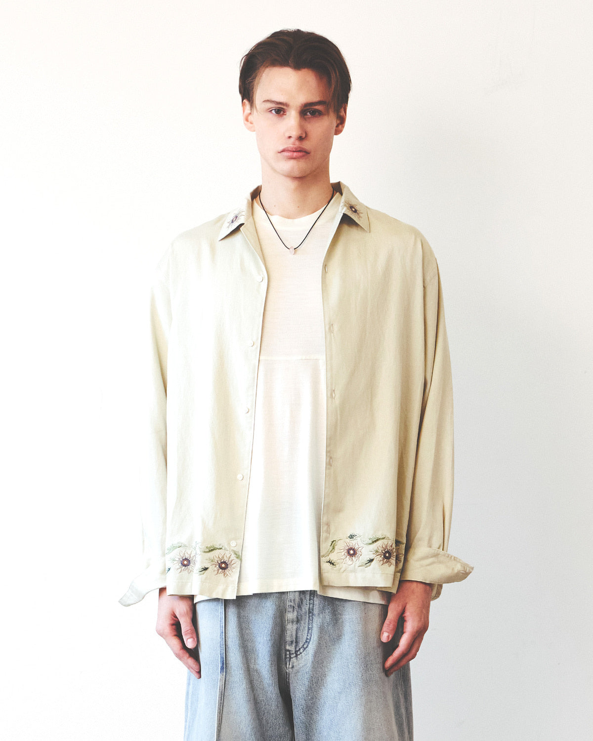 Eastlogue - Breezy Embroidered Shirts (Cream) product image 2 | TRAB K-Fashion Australia