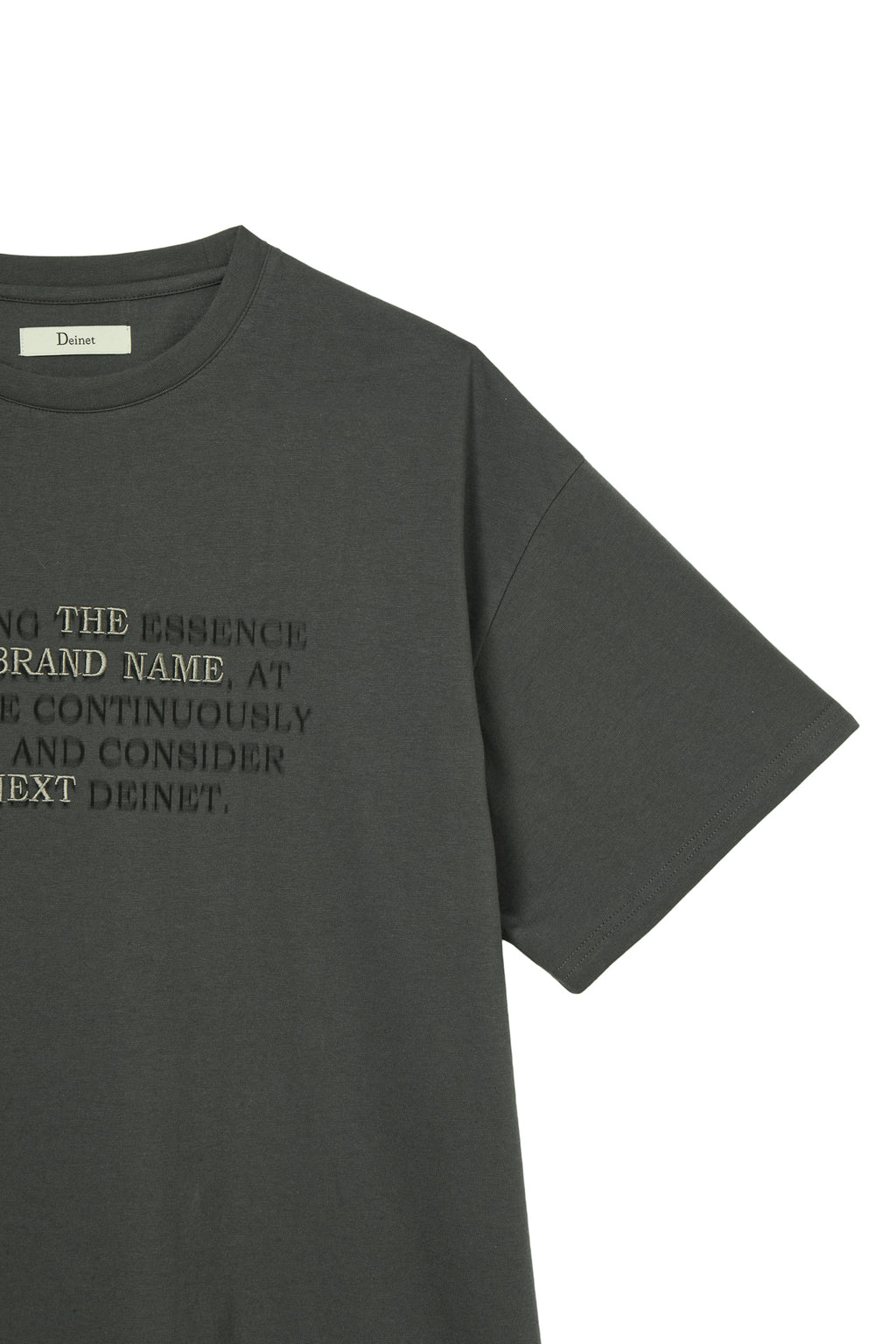 Deinet - Lettering T-Shirt (Charcoal) product image 4 | TRAB K-Fashion Australia