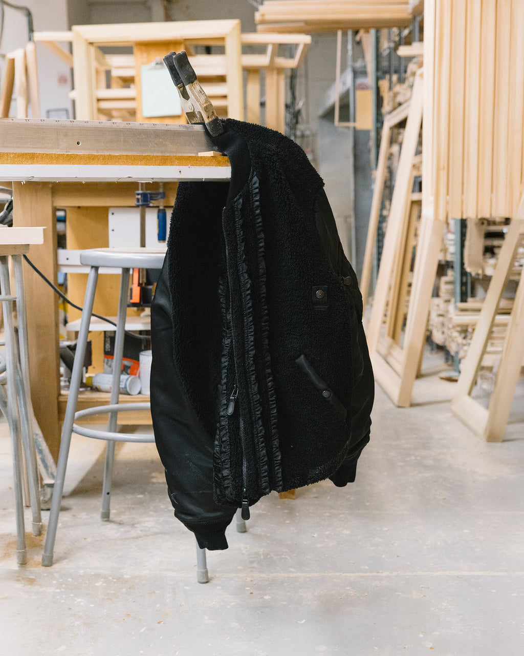 Eastlogue - Aura Ma-1 Blouson Jumper (Black) product image 4 | TRAB K-Fashion Australia