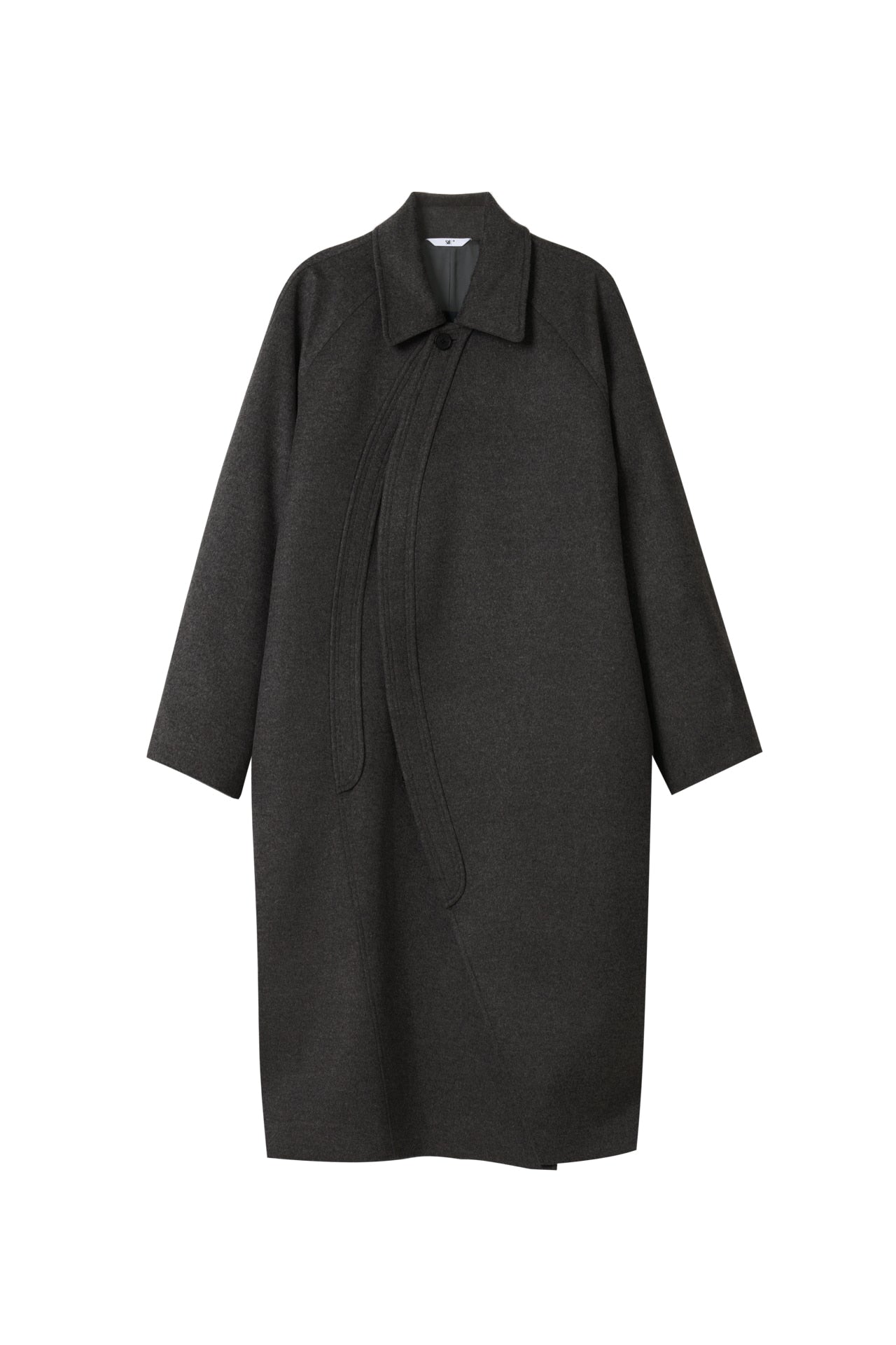 STU - Curved Double Line Mac Coat In Cashmere (Charcoal) product image 17 | TRAB K-Fashion Australia