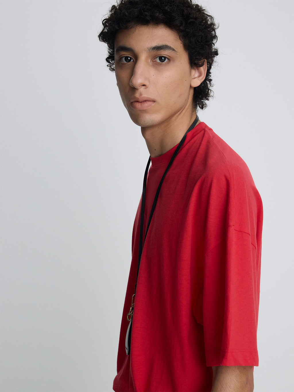 Tonywack - Cotton Cashmere Relaxed T-Shirt (Red) product image 1 | TRAB K-Fashion Australia