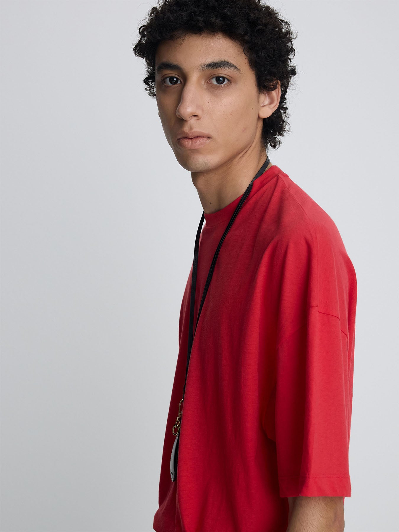 Tonywack - Cotton Cashmere Relaxed T-Shirt (Red) product image 1 | TRAB K-Fashion Australia