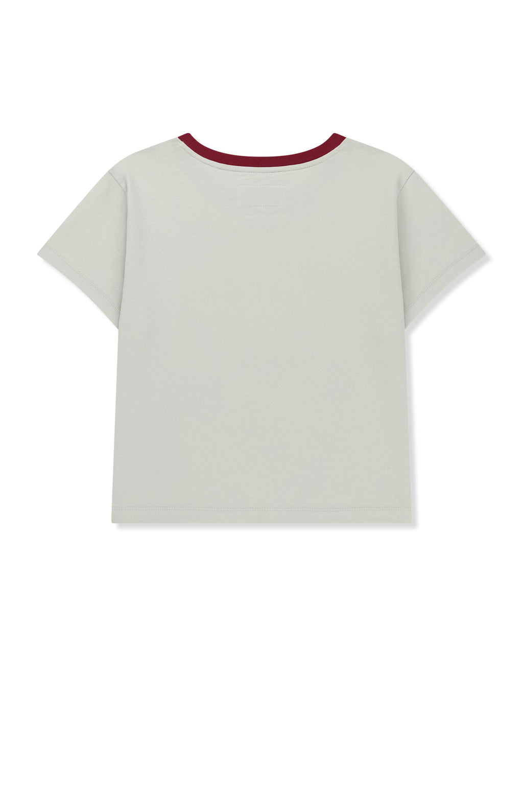 Matin Kim - Tonal Rib Logo Crop Top (Grey) product image 2 | TRAB K-Fashion Australia