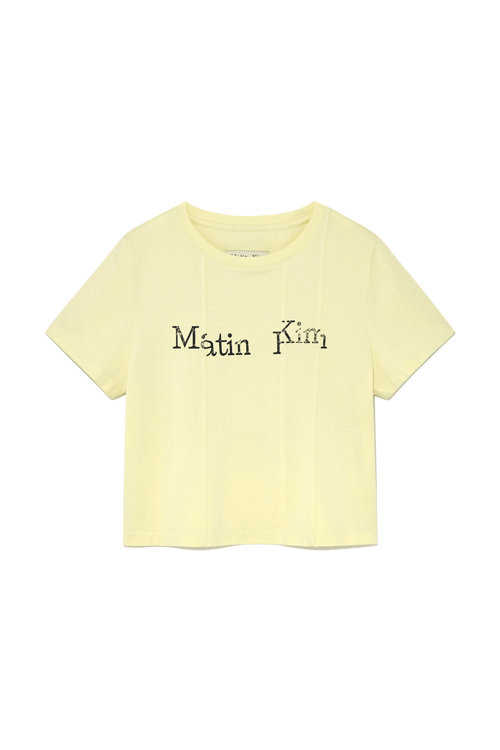 Matin Kim - Unbalance Typo Logo Crop Top (Black) product image 13 | TRAB K-Fashion Australia
