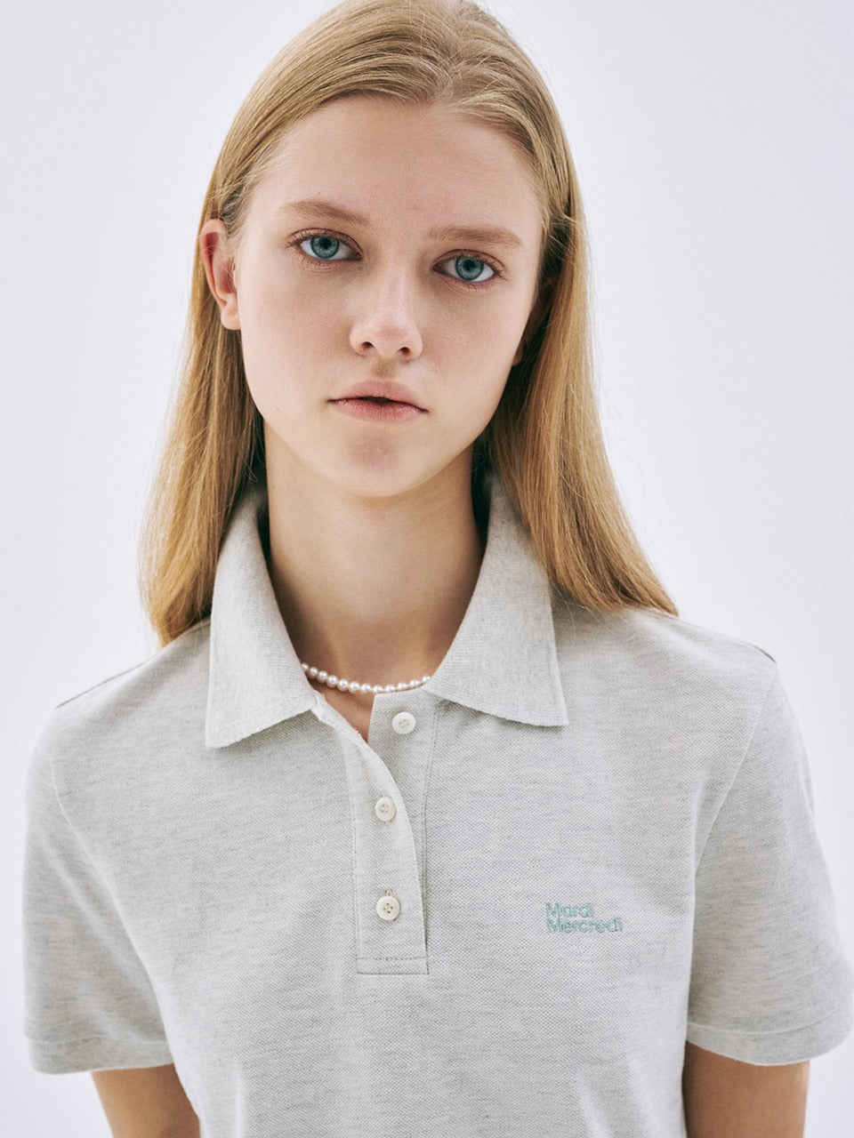 Mardi Mercredi - Slimfit Shirt Piquet Essential (Oatmeal) product image 1 | TRAB K-Fashion Australia