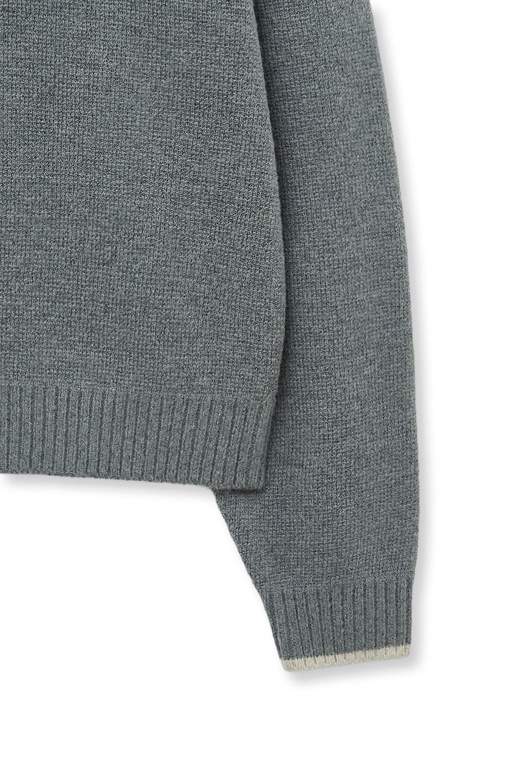 Matin Kim - Back Logo Collar Knit Top (Grey) product image 5 | TRAB K-Fashion Australia