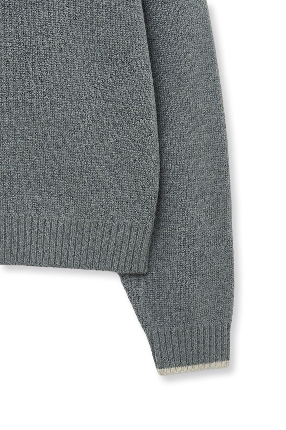 Matin Kim - Back Logo Collar Knit Top (Grey) product image 5 | TRAB K-Fashion Australia