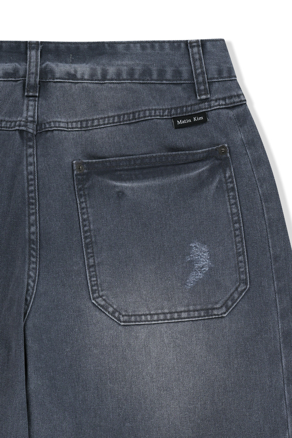 Matin Kim - Shadow Distressed Wide Denim Pants (Blue) product image 5 | TRAB K-Fashion Australia