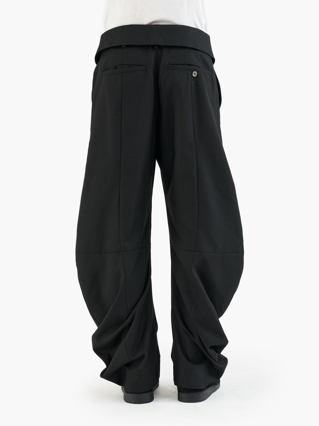Jiyong Kim - Sun-Bleached Curved Trousers (Black) product image 10 | TRAB K-Fashion Australia