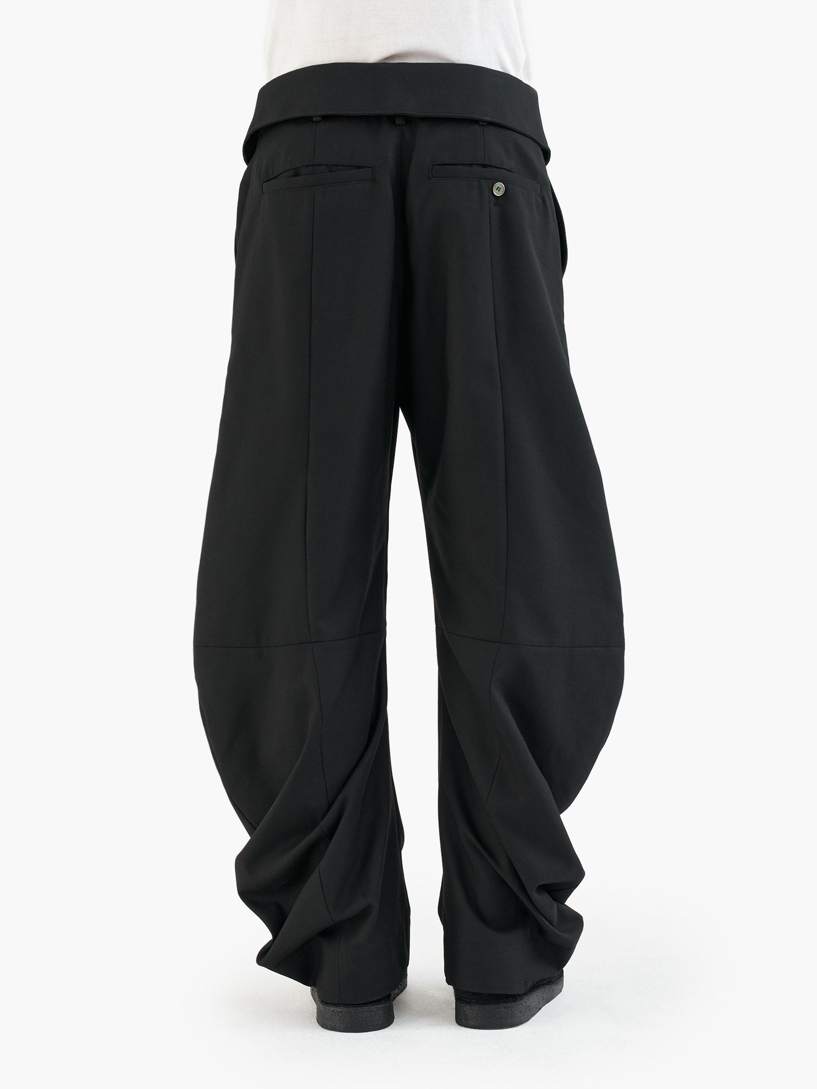 Jiyong Kim - Sun-Bleached Curved Trousers (Black) product image 10 | TRAB K-Fashion Australia