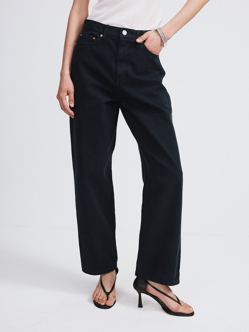 Recto - Regular Fit Denim Pants (Indigo Navy) product image 3 | TRAB K-Fashion Australia