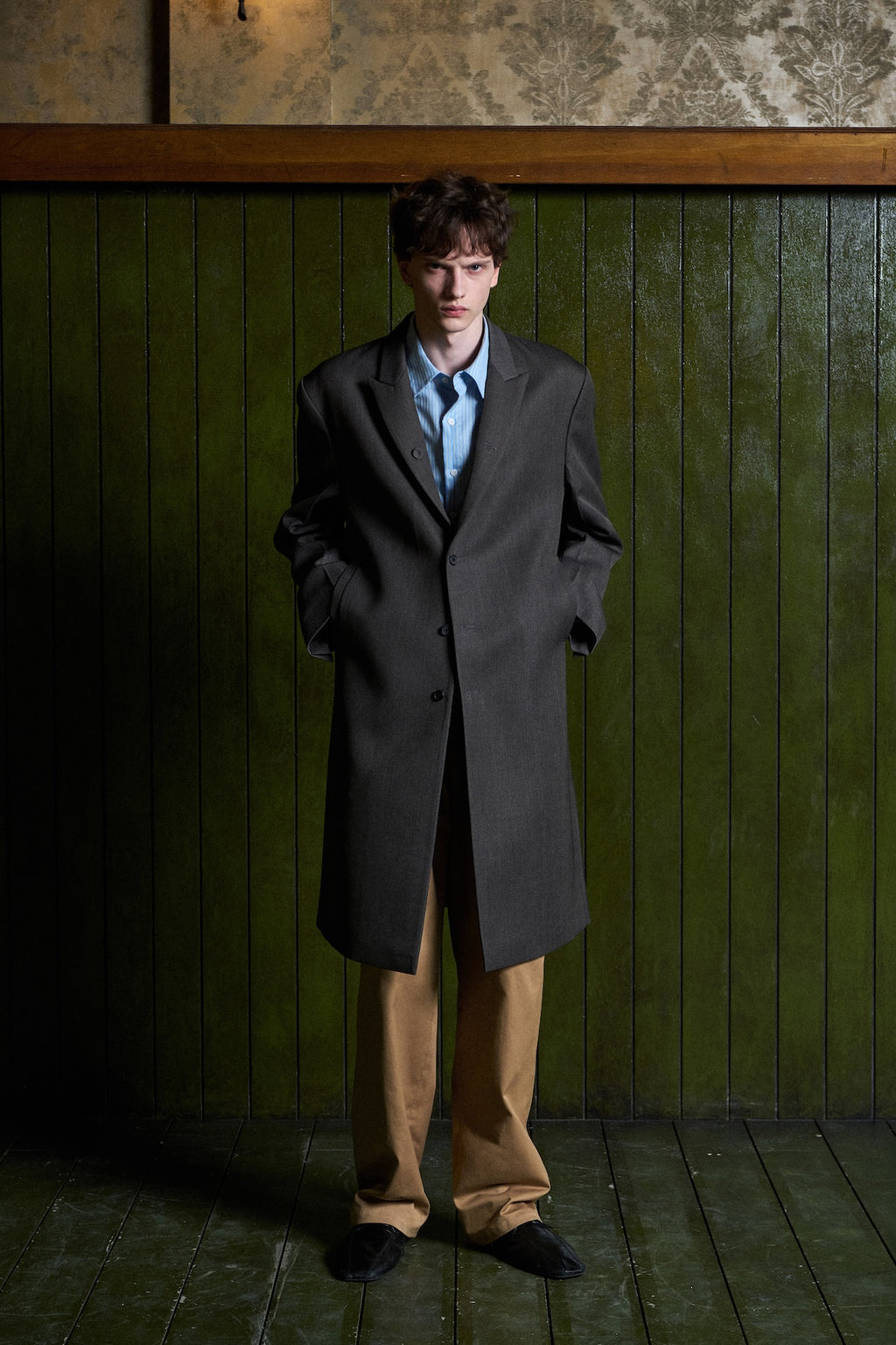 STU - Slanted 3 Button Wool Single Coat (Grey) product image 13 | TRAB K-Fashion Australia
