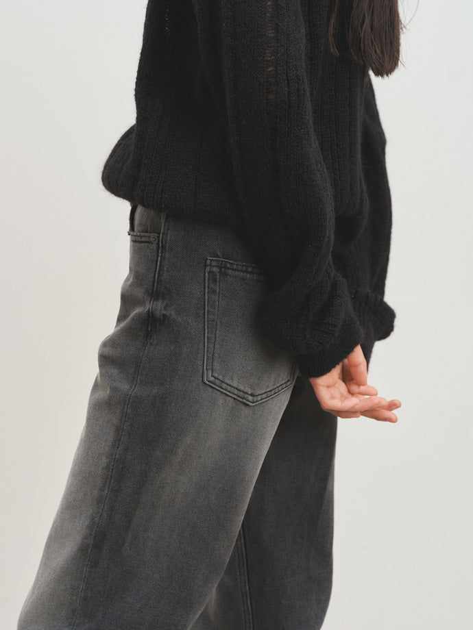 Tonywack - Straight Denim Trousers (Washed Black) product image 6 | TRAB K-Fashion Australia