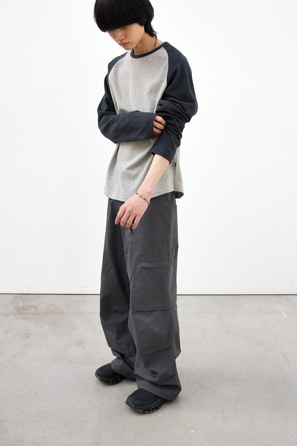 Hatchingroom - Raglan Tee Blue (Charcoal/M.Grey) product image 10 | TRAB K-Fashion Australia