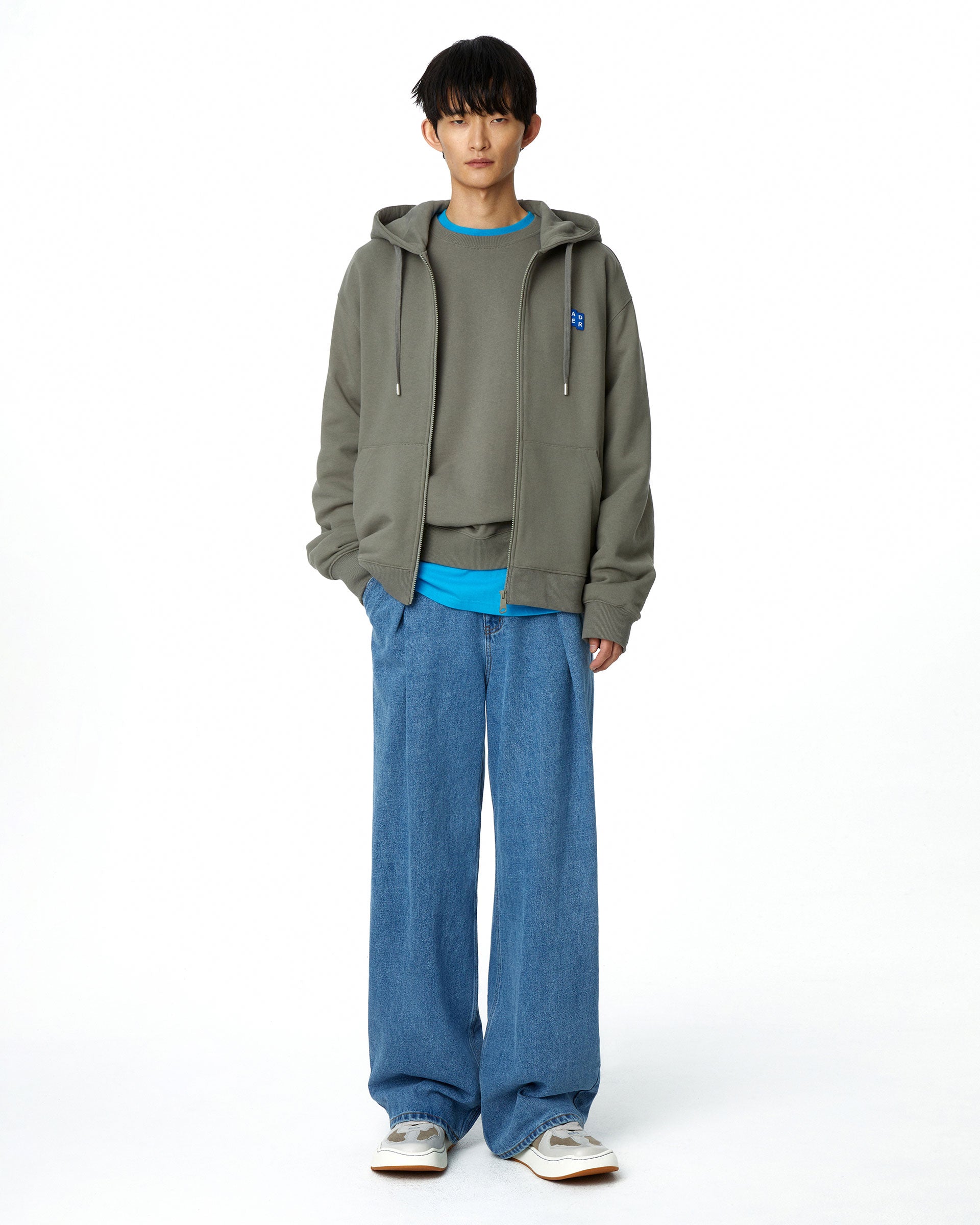 Ader Error - Sig; BL Tag hoodie zip-up 01 (Charcoal) product image 1 | TRAB K-Fashion Australia