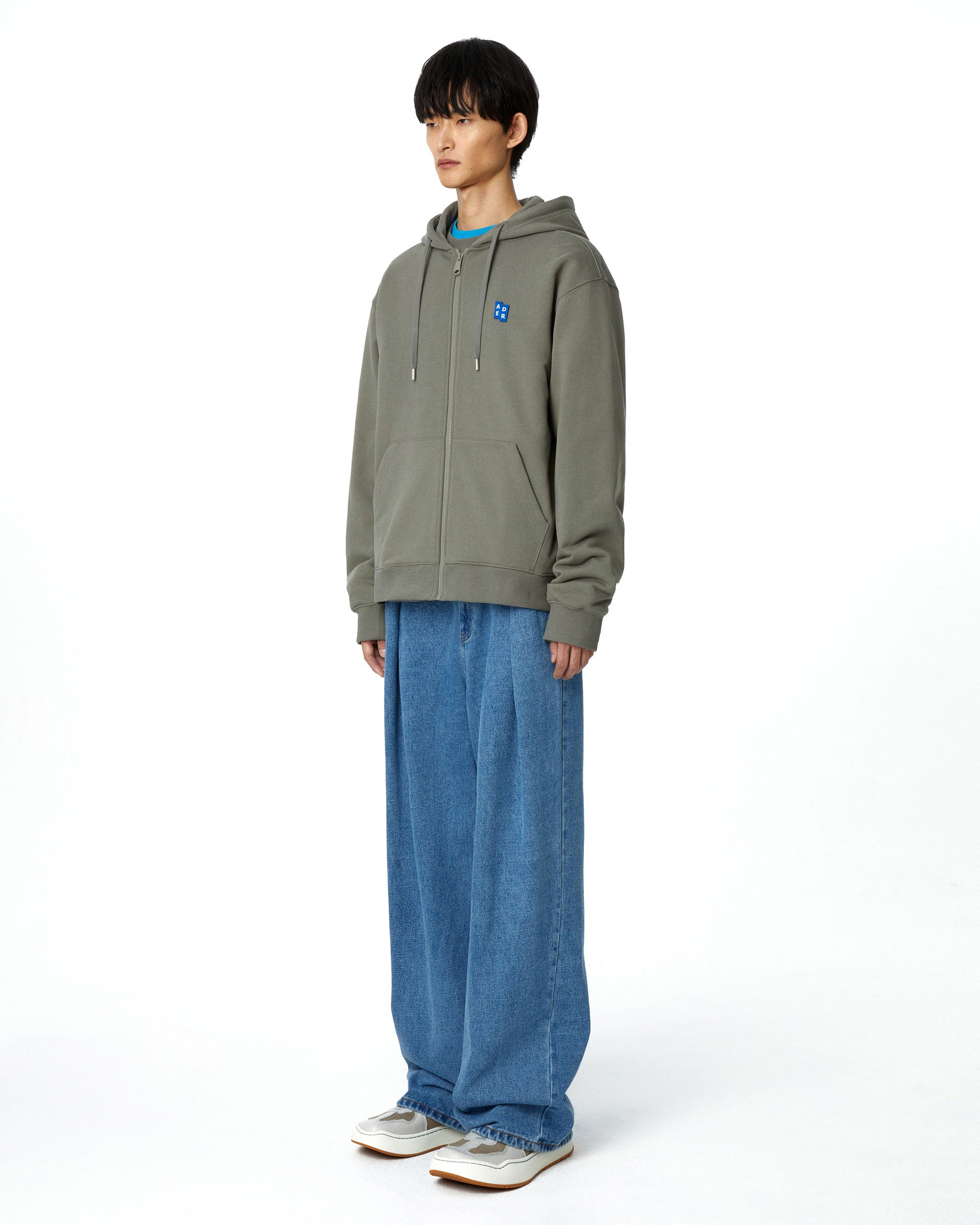 Ader Error - Sig; BL Tag hoodie zip-up 01 (Charcoal) product image 3 | TRAB K-Fashion Australia