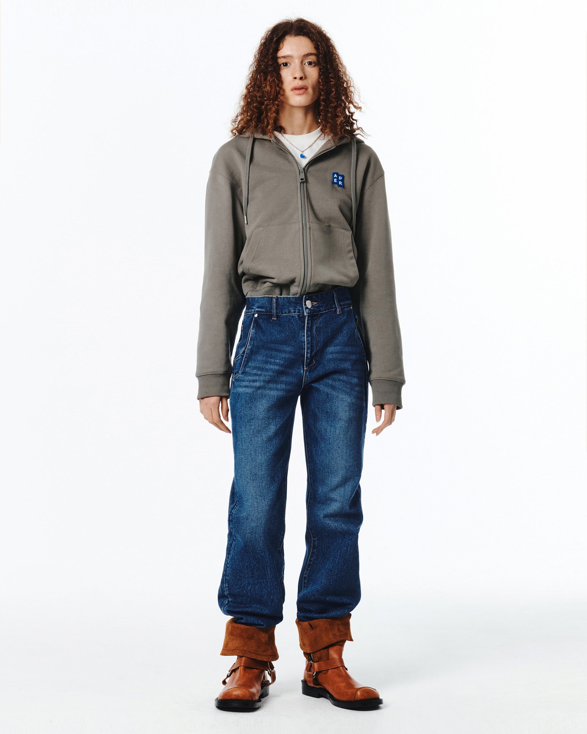 Ader Error - Sig; BL Tag hoodie zip-up 01 (Charcoal) product image 3 | TRAB K-Fashion Australia