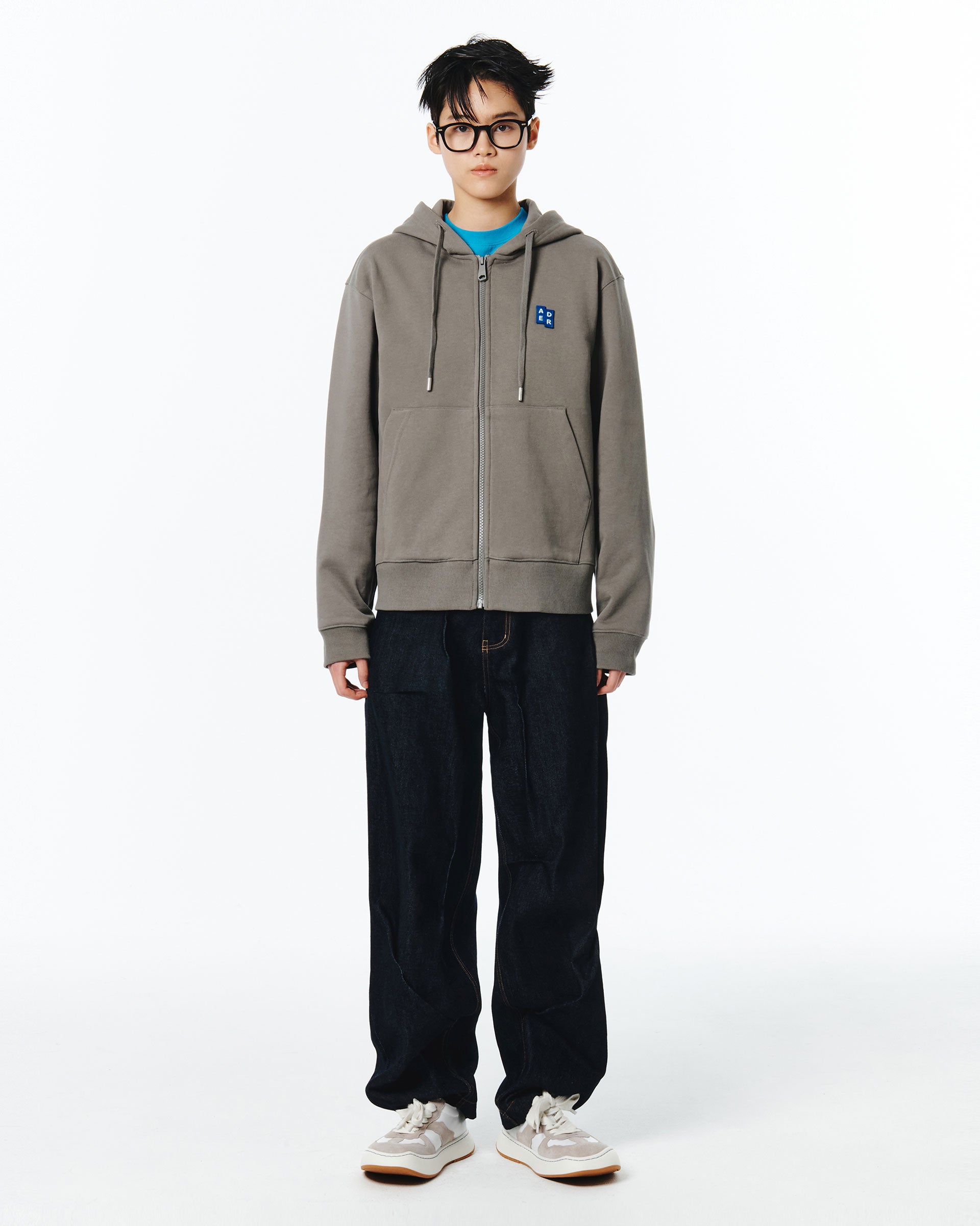 Ader Error - Sig; BL Tag hoodie zip-up 01 (Charcoal) product image 4 | TRAB K-Fashion Australia