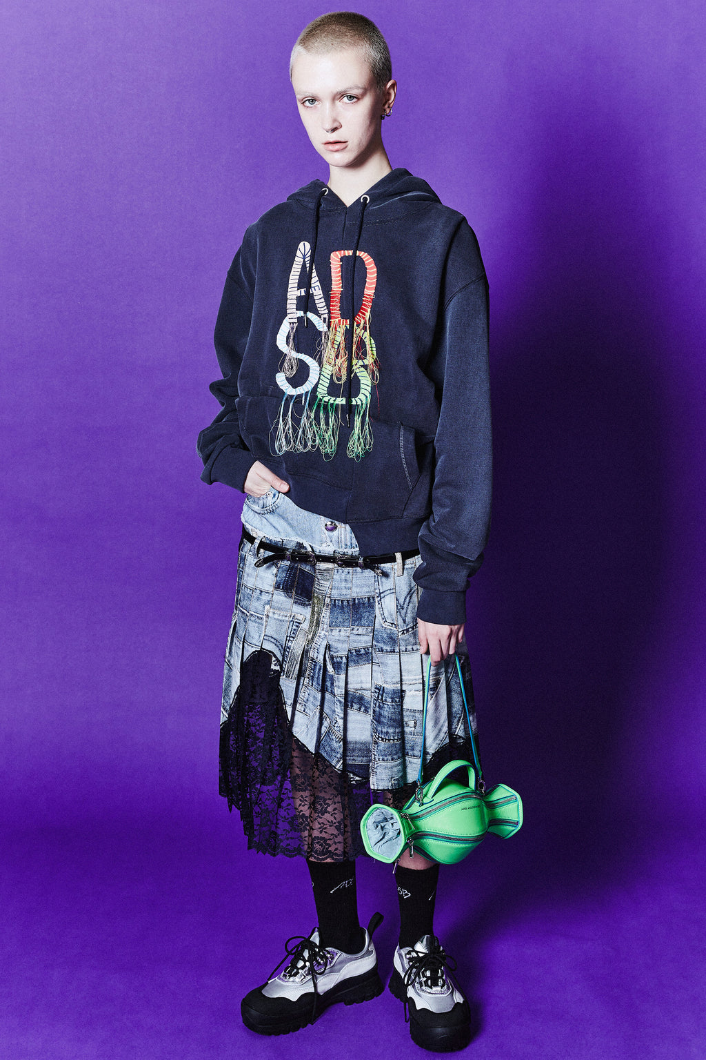 Andersson Bell - (essential) Unisex Rework Adsb Caterpillar Hoodie (Navy) product image 4 | TRAB K-Fashion Australia